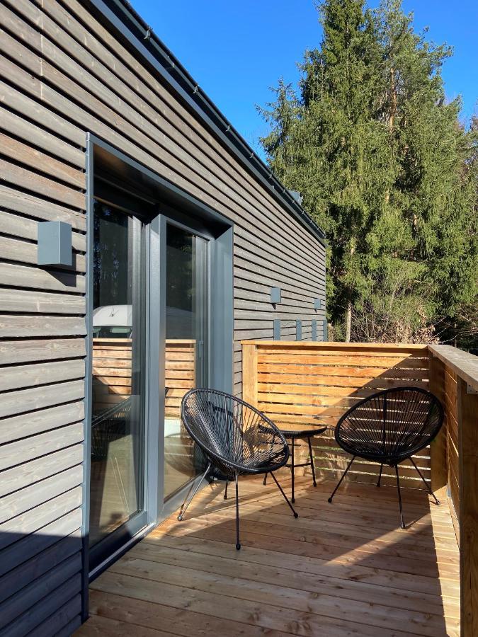 Modernes Tinyhouse Trailer Cabins Am Waldrand - Mit Seezugang Егинг Екстериор снимка