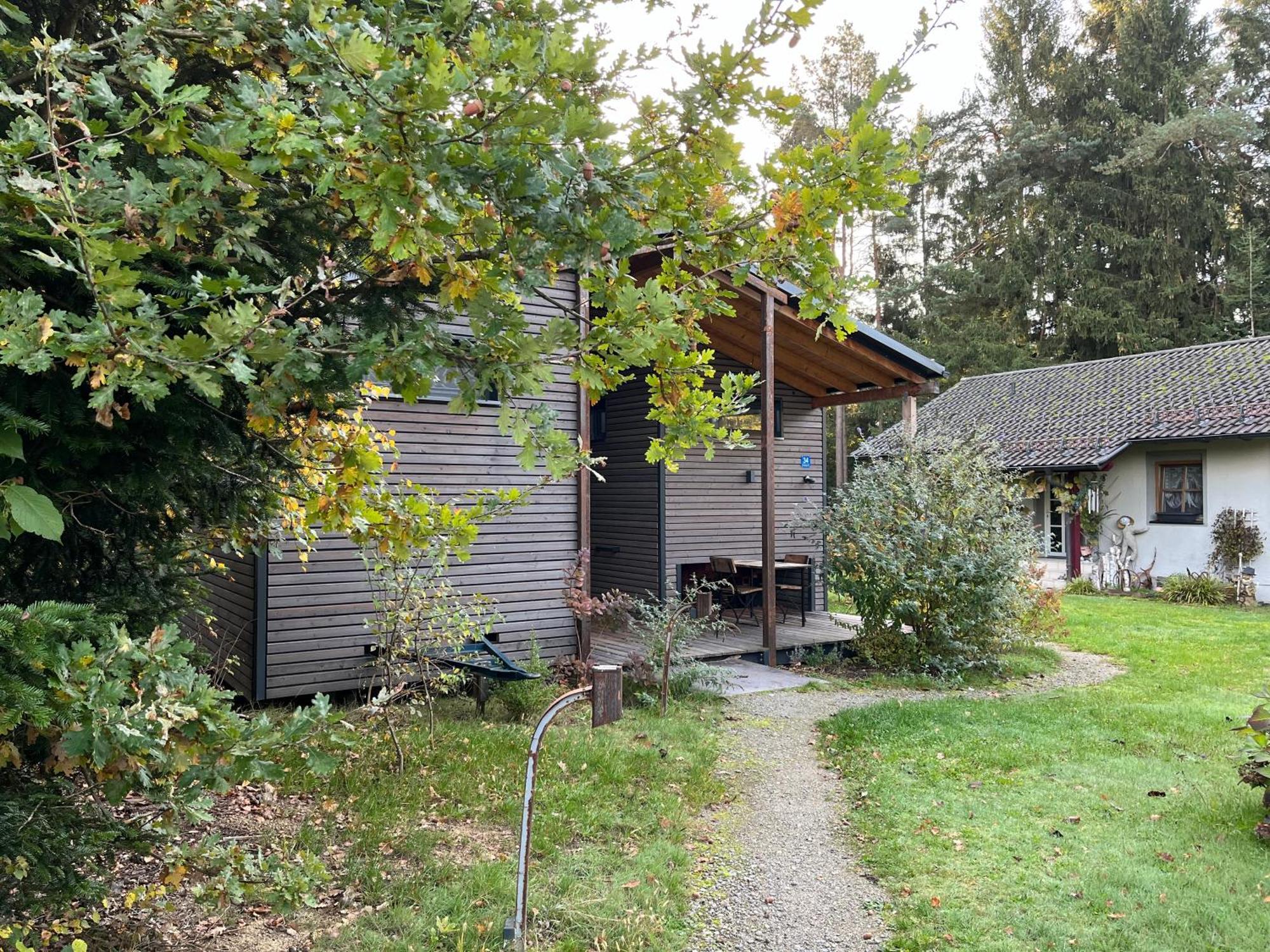 Modernes Tinyhouse Trailer Cabins Am Waldrand - Mit Seezugang Егинг Екстериор снимка